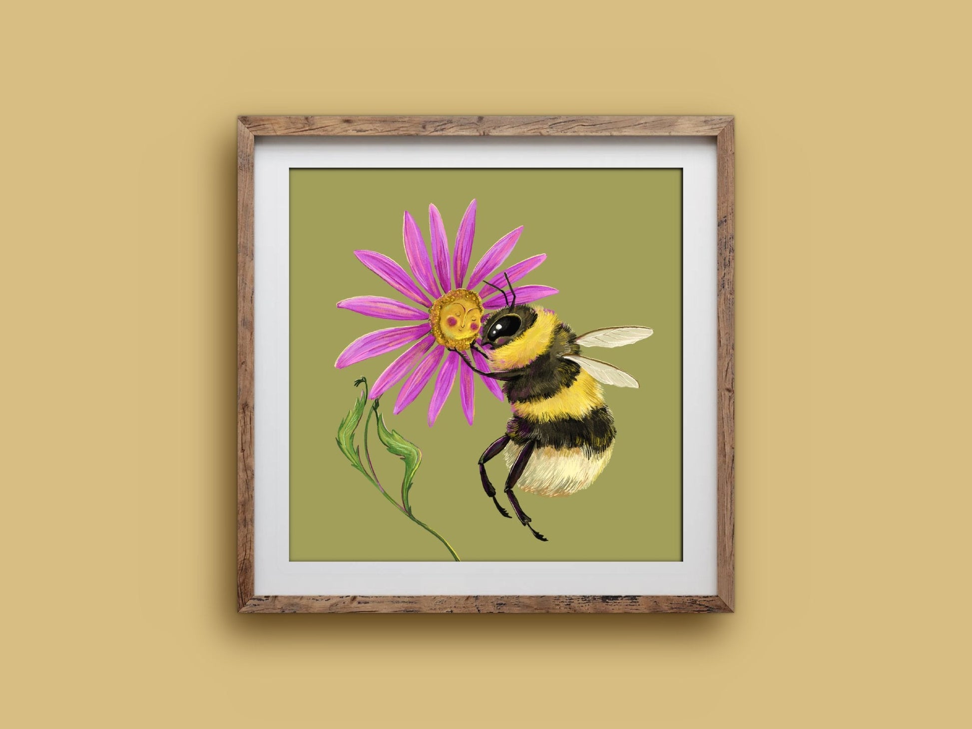 Anna Seed Art | Art Print - You Are a Beauty to Beehold - Cute illustration, wall art