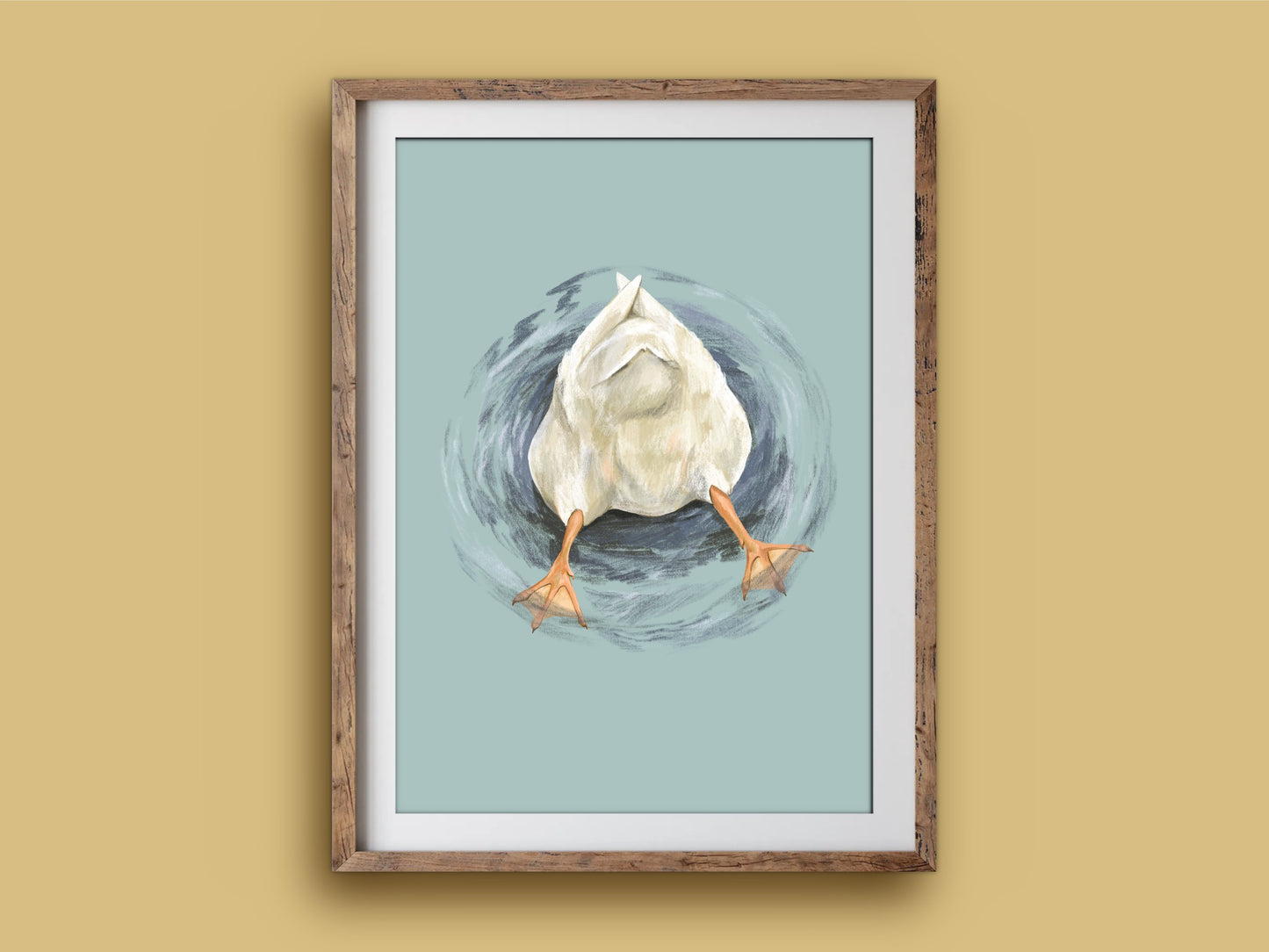 Art Print - Butt Quack - Cute funny illustration, wall art