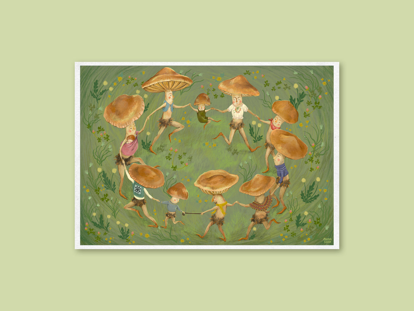 Art Print - Merry Dance - Lovely, cute illustration, wall art