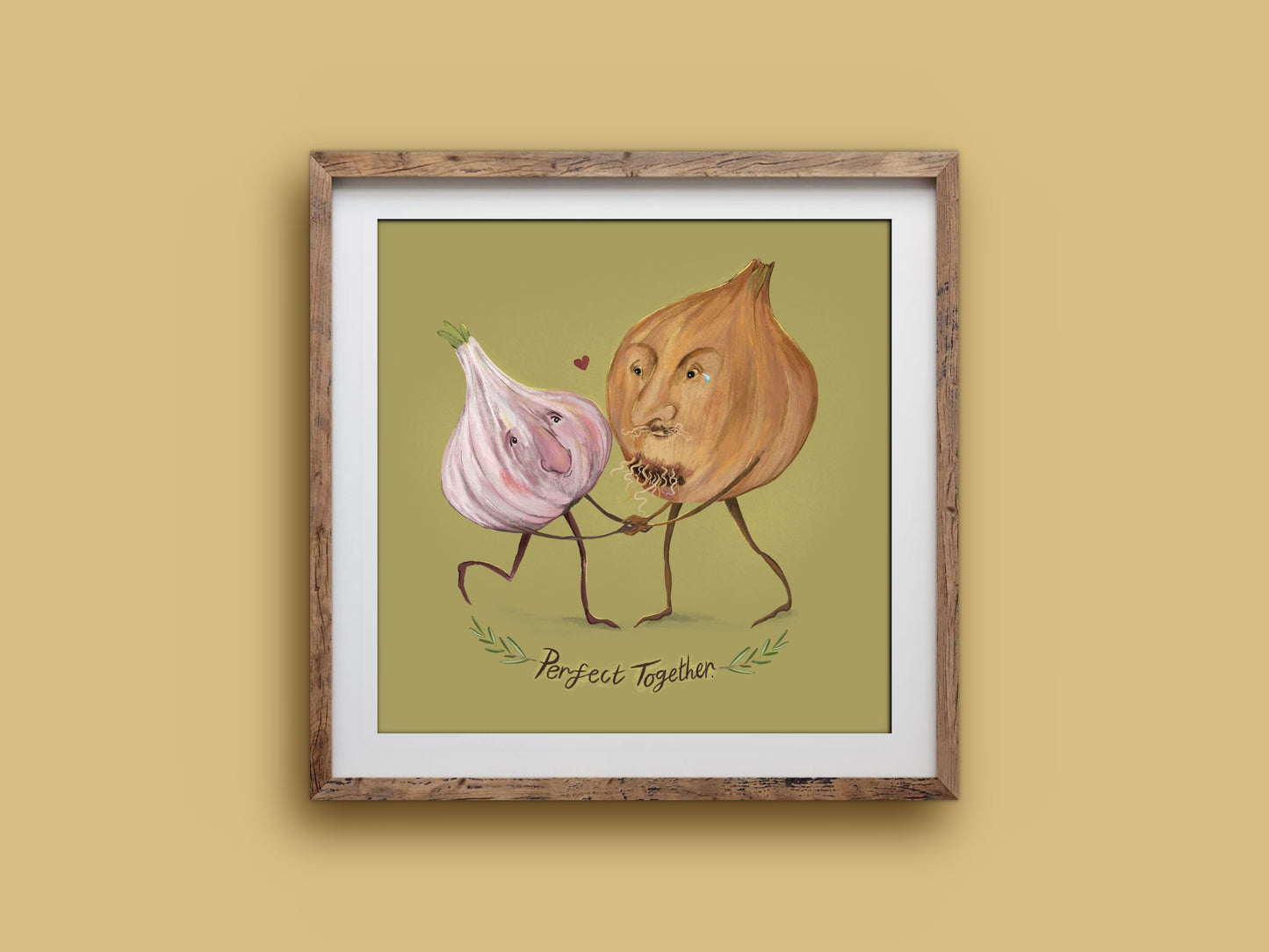 Art Print - Perfect Together - Cute quirky illustration, wall art