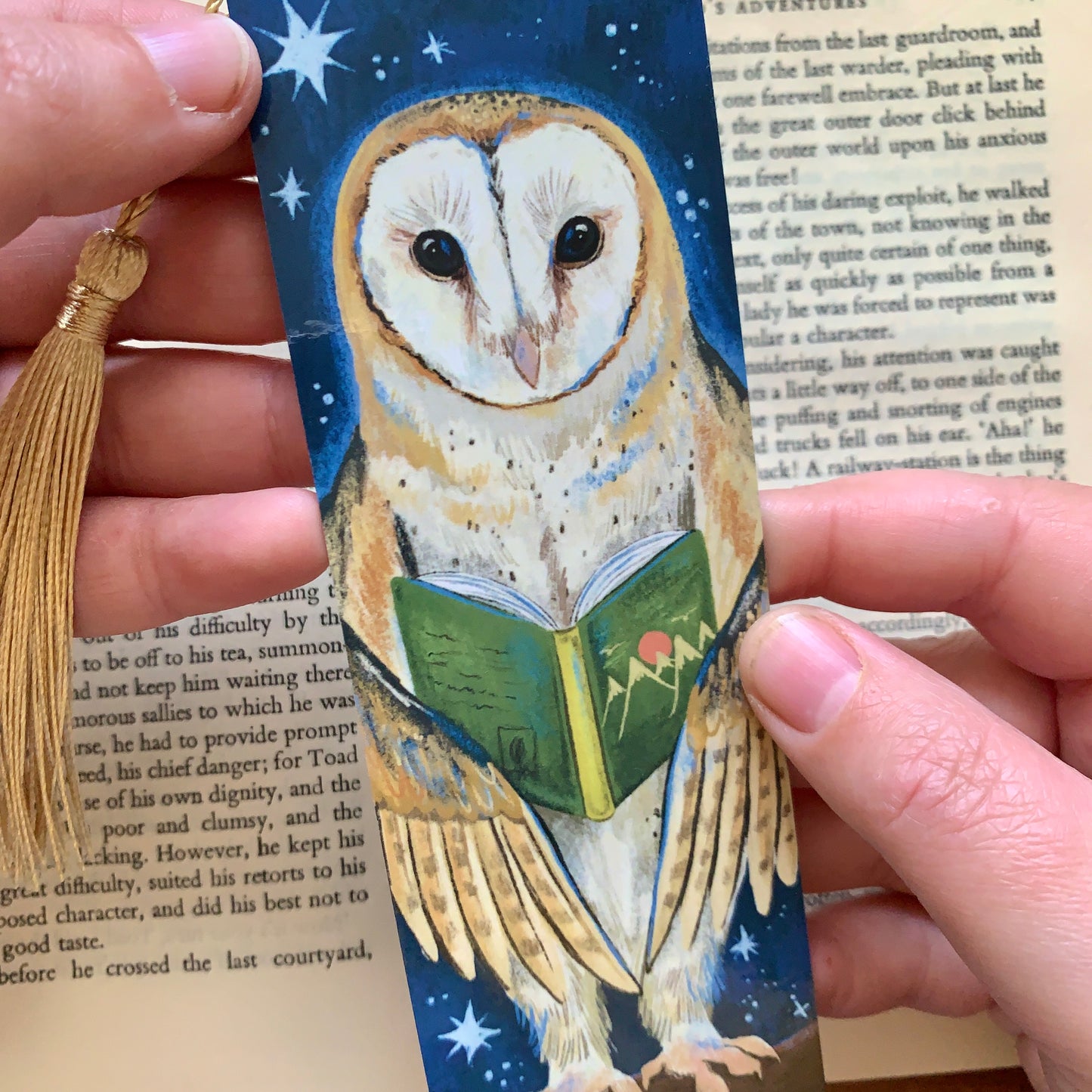 Anna Seed Art | Bookmark - Barn Owl - Fantasy illustration