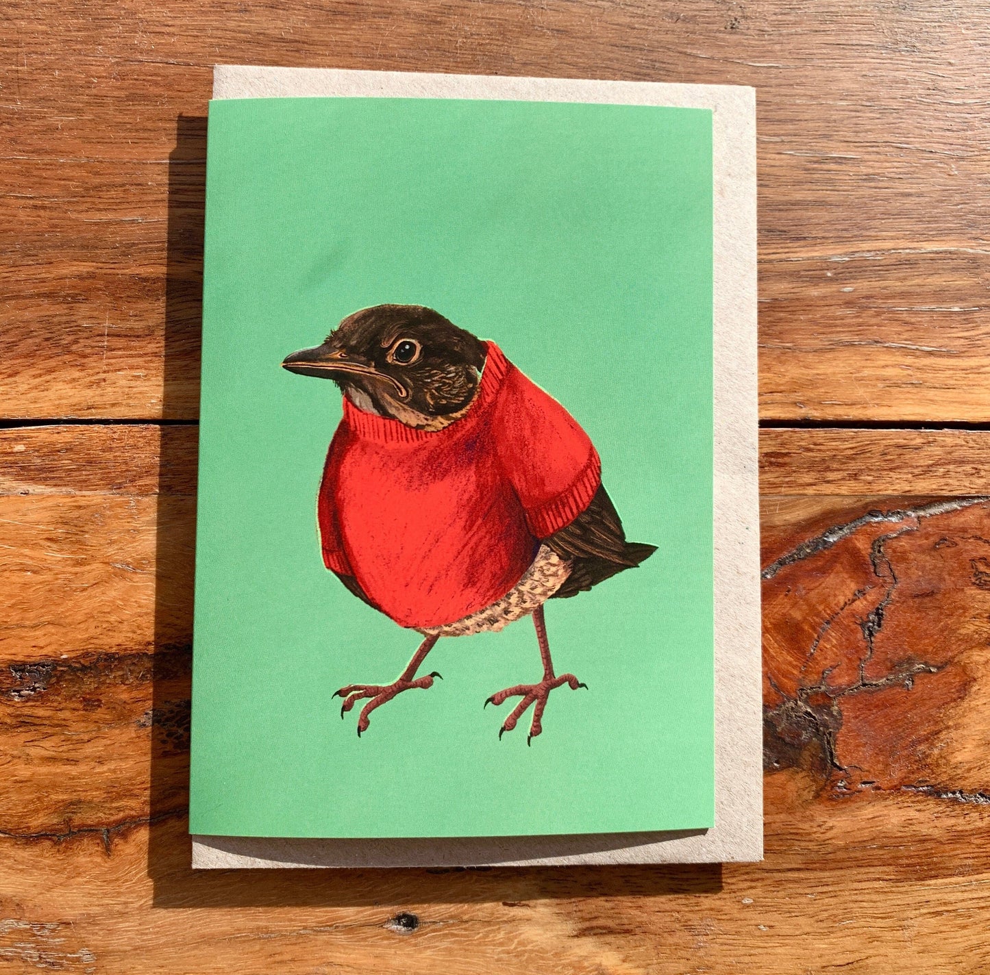 Anna Seed Art | Greeting Card - Grumpy Bird. Funny illustration