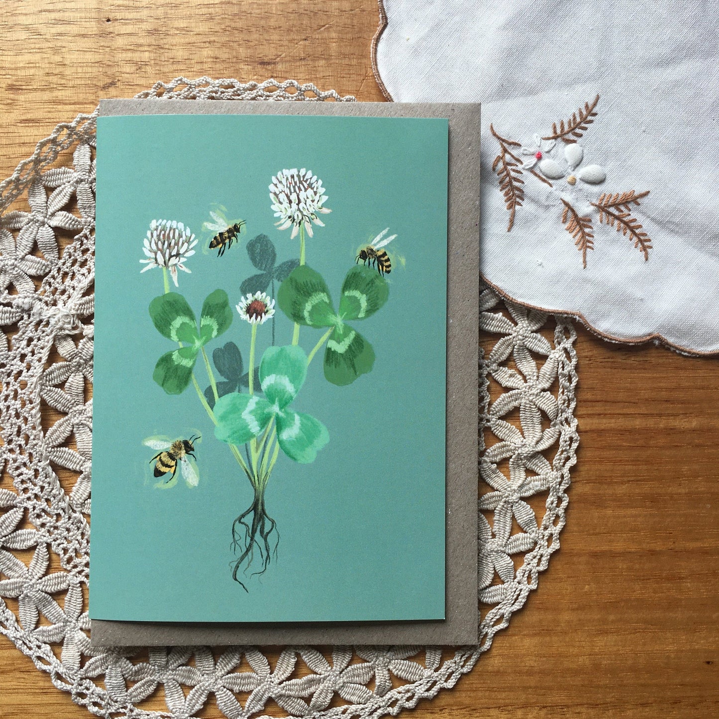 Anna Seed Art | Greeting Card - Clover. Botanical illustration