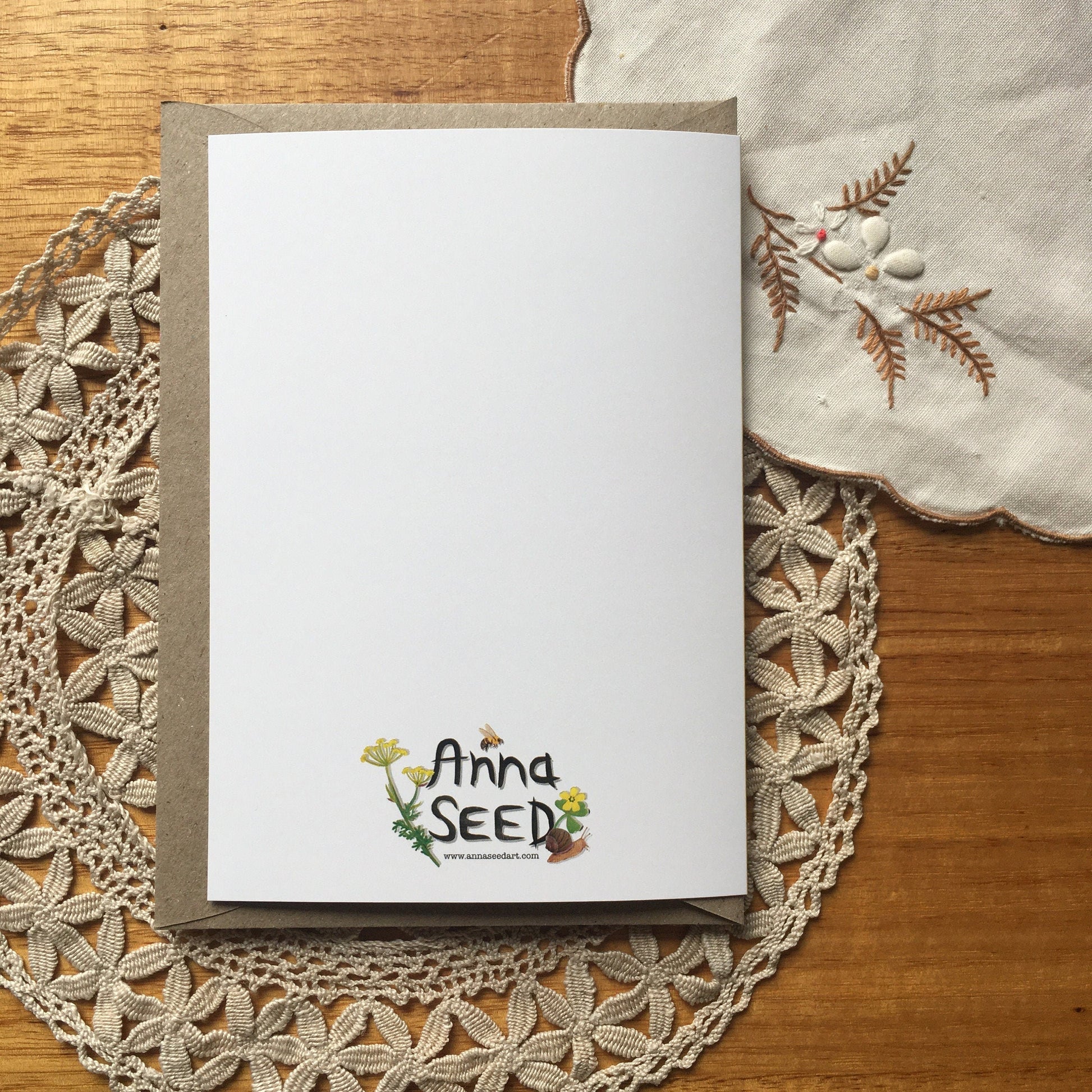 Anna Seed Art | Greeting Card - Barn Owl in Flight. Fantasy illustration