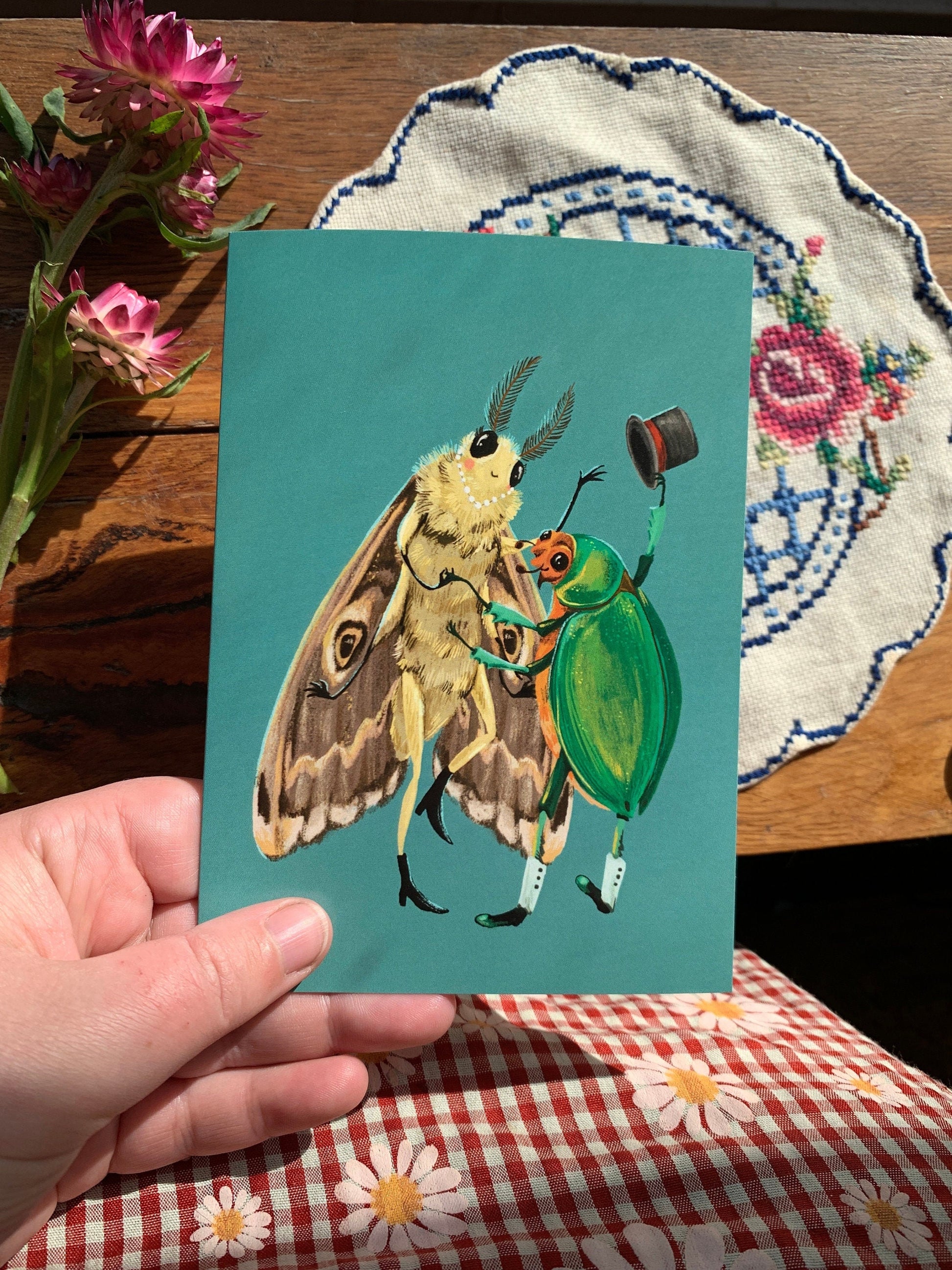 Anna Seed Art | Greeting Card - Fancy Dancing. Cute illustration