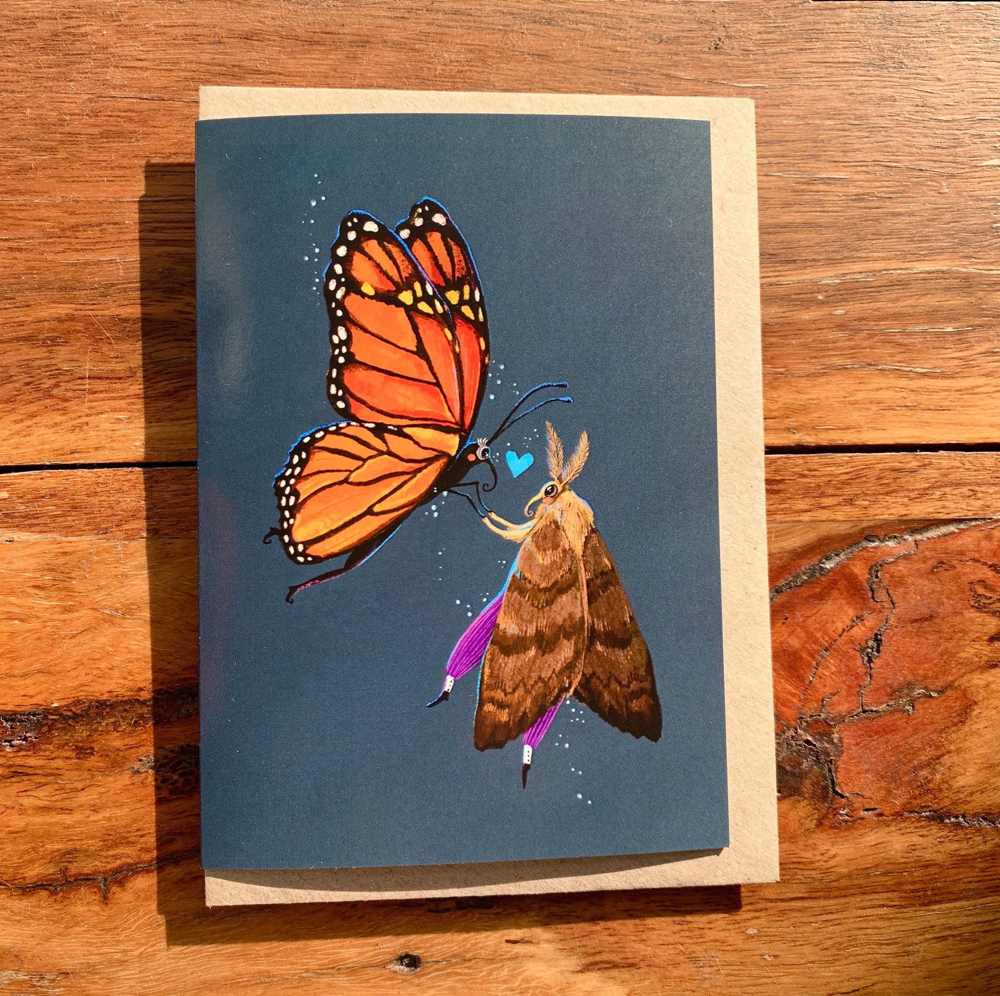 Anna Seed Art | Greeting Card - Butterfly & Moth. Cute illustration